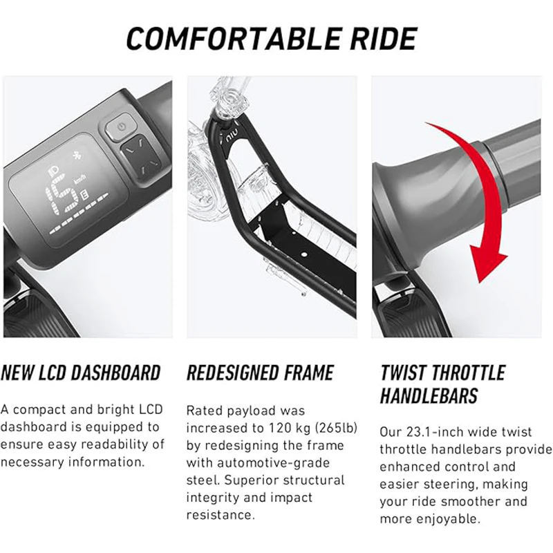 NIU KQi 100F Electric Kick Scooter - Image 4